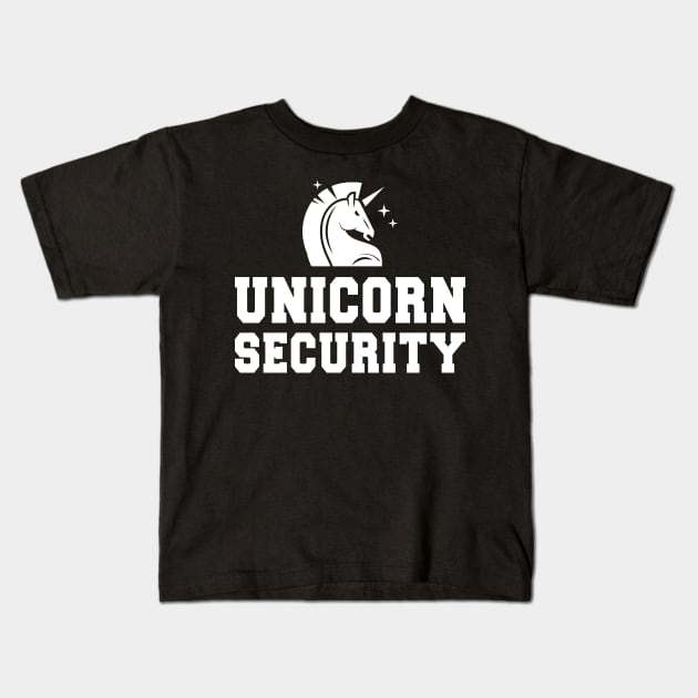 Unicorn Security Kids T-Shirt by KC Happy Shop